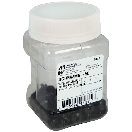 Hammond M6 Rack Screws, 50-Count SCREWM6-50